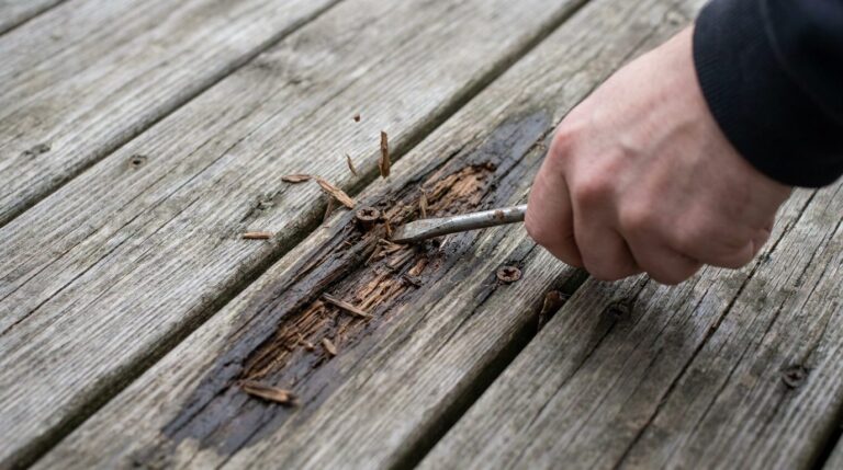 How to replace a rotted deck board safely